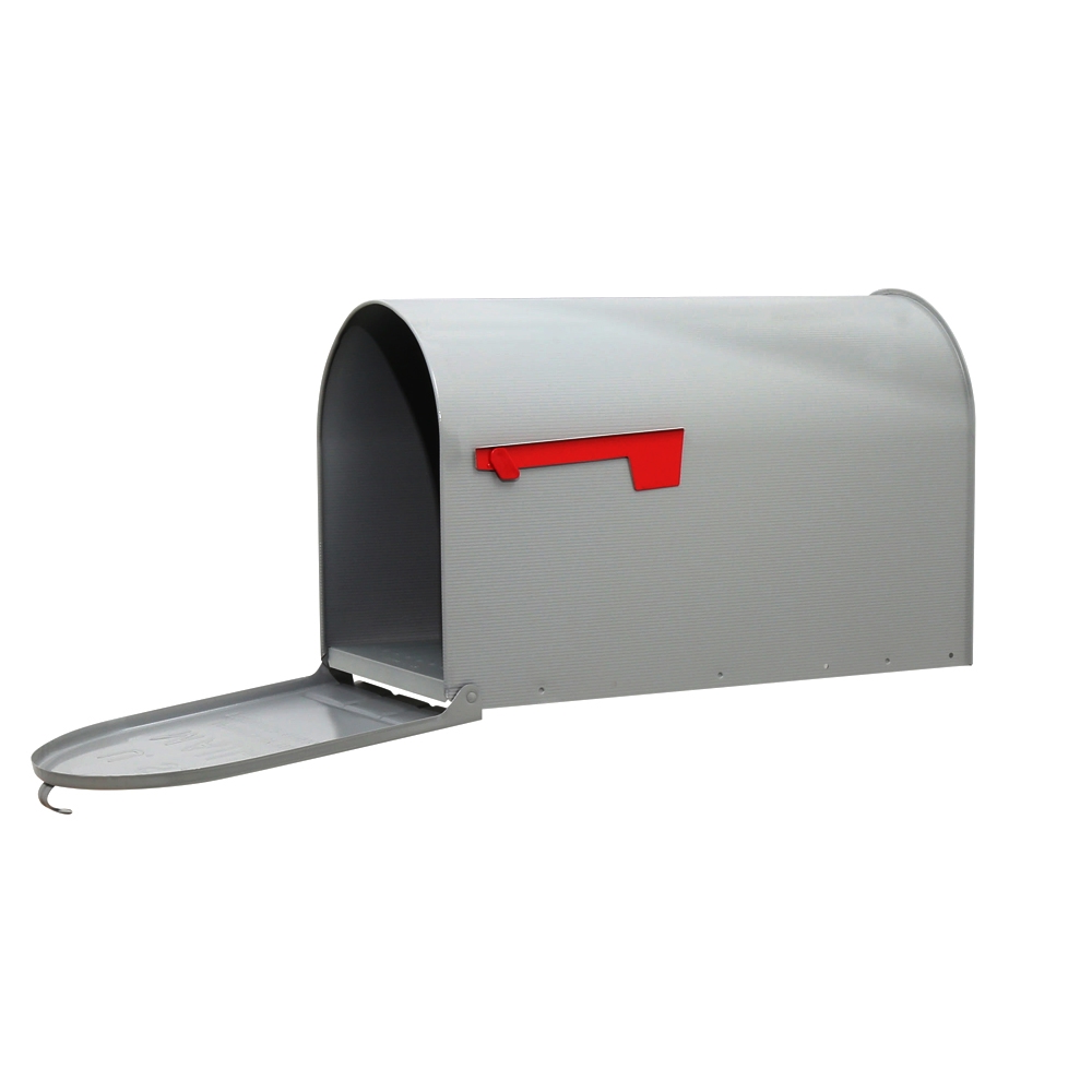 Gibraltar Mailboxes ST200000 Series Rural Mailbox, Gray, 3175 cu-in Capacity, Galvanized Steel, Powder-Coated, 11.7 in W - 4