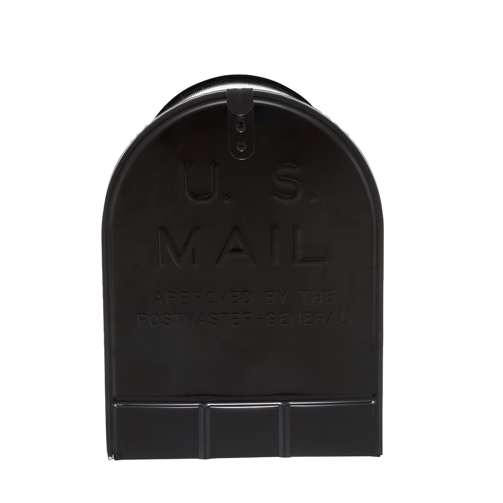 Gibraltar Mailboxes ST200B00 Series Rural Mailbox, Black, 3175 cu-in Capacity, Galvanized Steel, Powder-Coated, 15 in H - 2