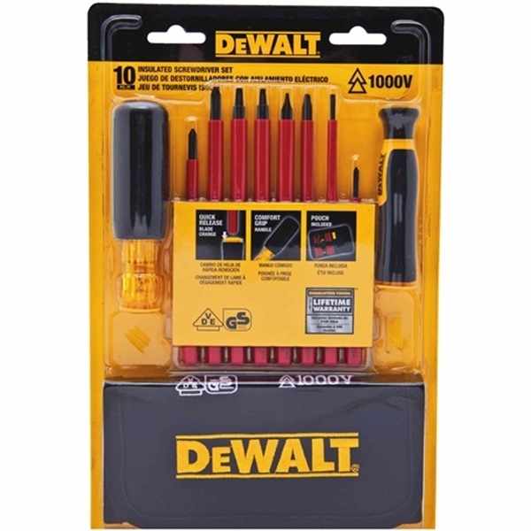 DEWALT DWHT66417 Screwdriver Set, Vinyl, Assorted, Specifications: Round Shank - 1