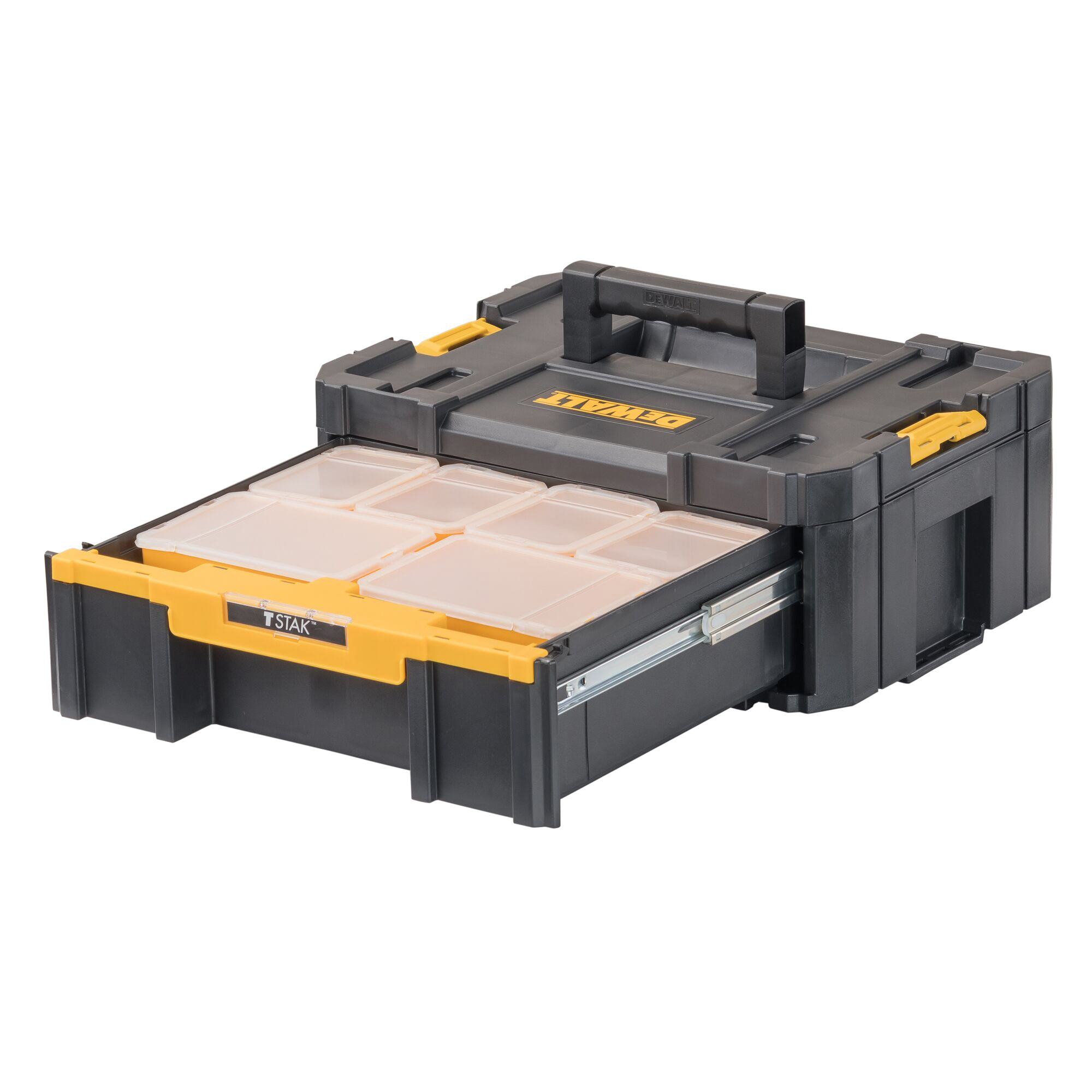 DEWALT TSTAK III Series DWST17803 Single Deep Drawer, 16.5 lb, Plastic, Black, 1-Drawer, 3-Compartment - 3