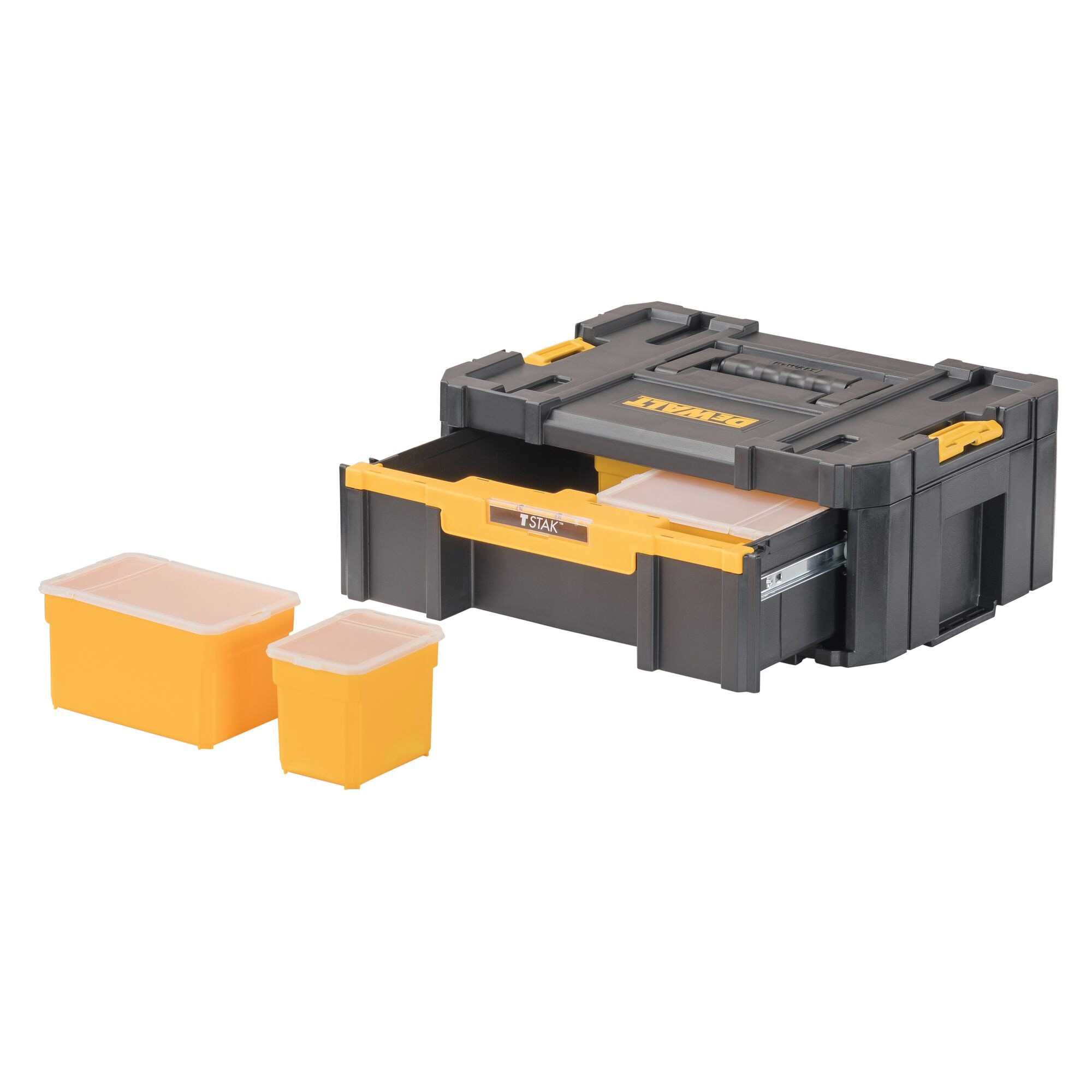 DEWALT TSTAK III Series DWST17803 Single Deep Drawer, 16.5 lb, Plastic, Black, 1-Drawer, 3-Compartment - 4