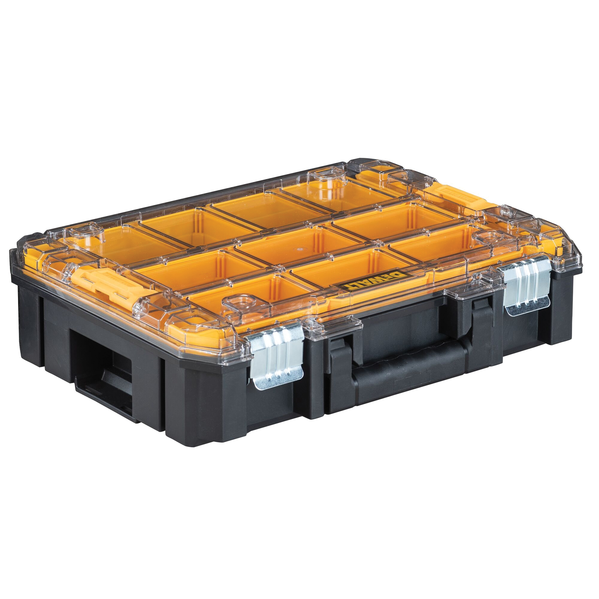 DEWALT DWST17805 Tool Organizer with Clear Lid, 44 lb, 13 in L, 17-5/16 in W, 4-5/8 in H, 7-Compartment, Plastic - 4