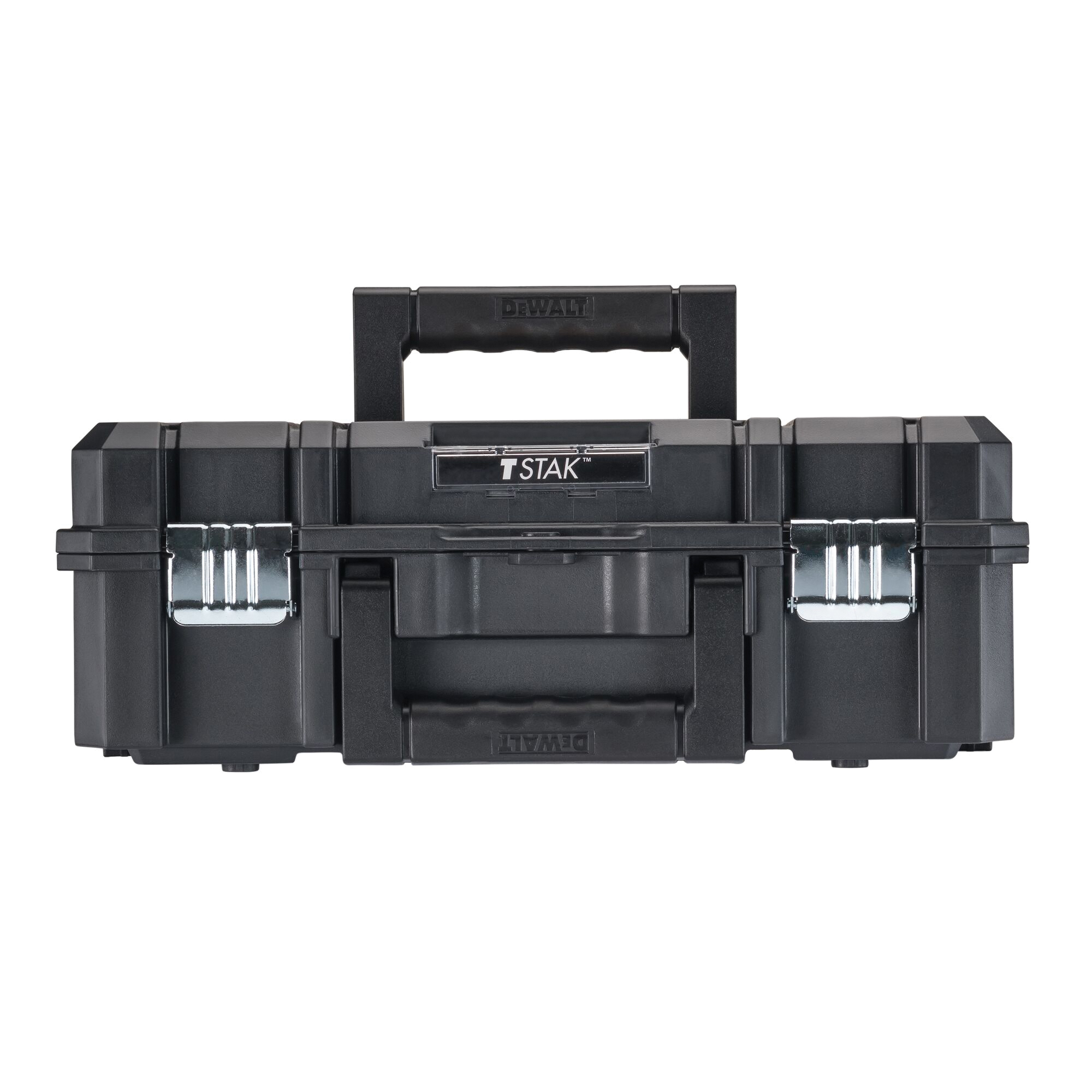 DEWALT TSTAK II Series DWST17807 Flat Top Tool Box, 66 lb, Plastic, Black, 17-1/4 in L x 6-3/8 in W x 13 in H Outside - 3