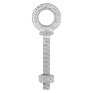 National Hardware N245-126 Eye Bolt, 3/8-16 Thread, Coarse Thread, 2-3/8 in L Thread, 3/4 in ID x 1-3/8 in OD Dia Eye - 4
