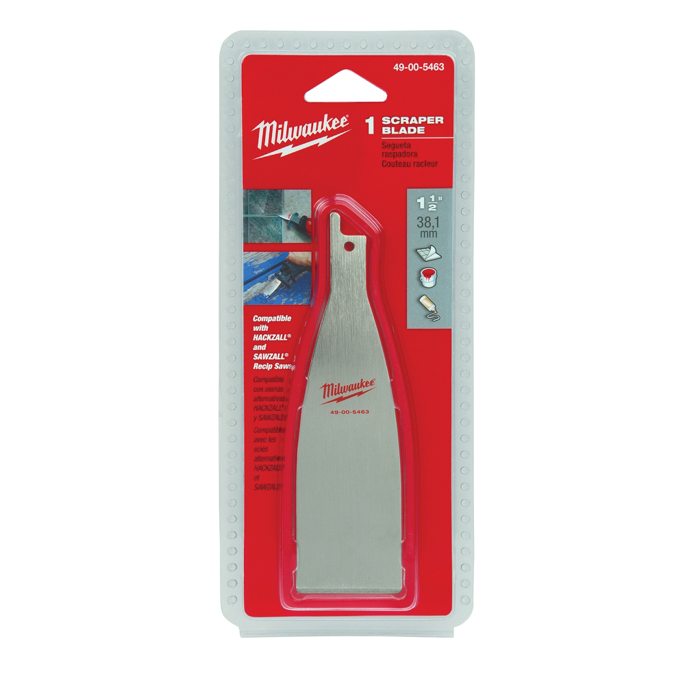 Milwaukee 49-00-5463 Scraper Blade, 5-1/2 in L, 1-1/2 in W, Steel - 3