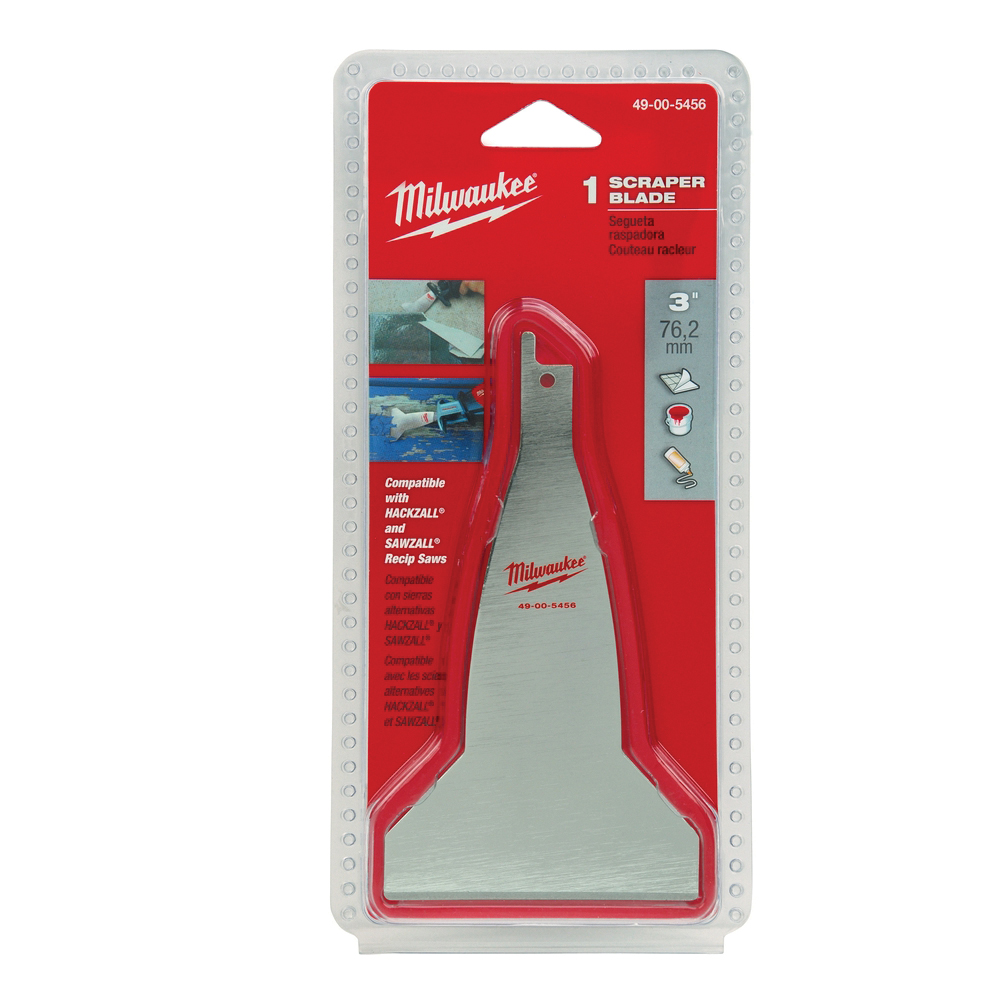 Milwaukee 49-00-5456 Scraper Blade, 5-1/2 in L, 3 in W, Steel - 3