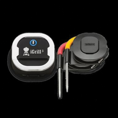 Weber iGrill 3 7204 Thermometer, -22 to 572 deg F, Digital Display, 5 in L Probe, Black - 2