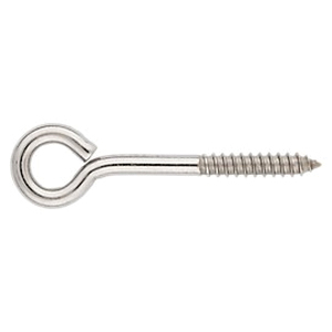 National Hardware N220-772 Lag Screw Eye, 1/4 in Thread, 1-1/2 in L Thread, 3-3/4 in OAL, 120 lb Working Load - 4