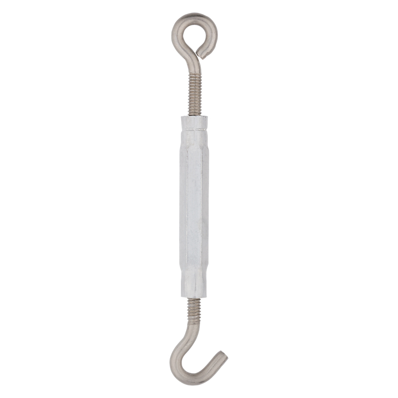 National Hardware 2173BC Series N221-952 Turnbuckle, 110 lb Working Load, 1/4-20 Thread, Hook, Eye, 7-1/2 in L Take-Up - 4