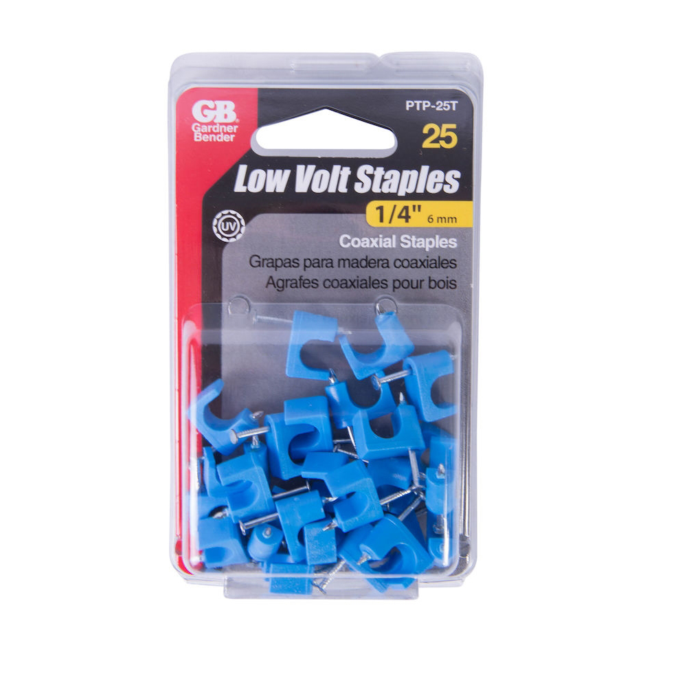 Gardner Bender MS-150 Cable Staple, 1/2 in W Crown, 1-1/4 in L Leg, Metal, 100/PK - 3