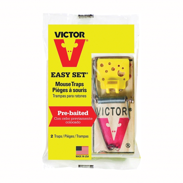 Victor Easy Set M035 Mouse Trap, Reusable, Wood - 2
