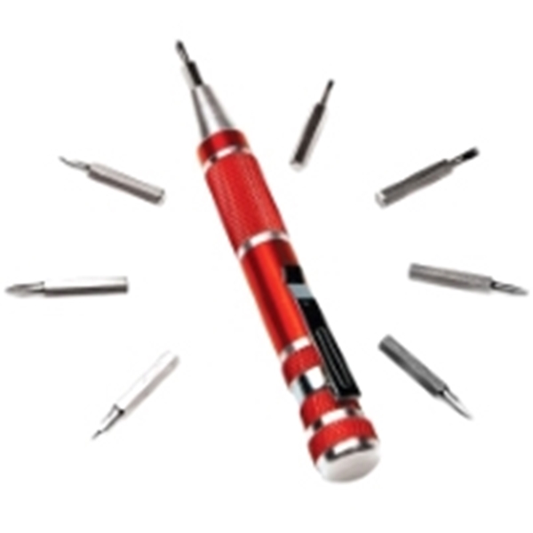 Wilmar W9147 Screwdriver Set, 9-Piece, Aluminum, Anodized, Red - 2