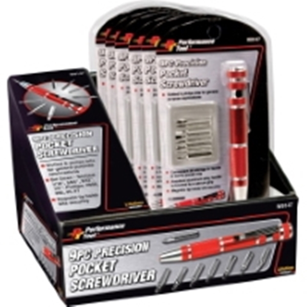 Wilmar W9147 Screwdriver Set, 9-Piece, Aluminum, Anodized, Red - 3