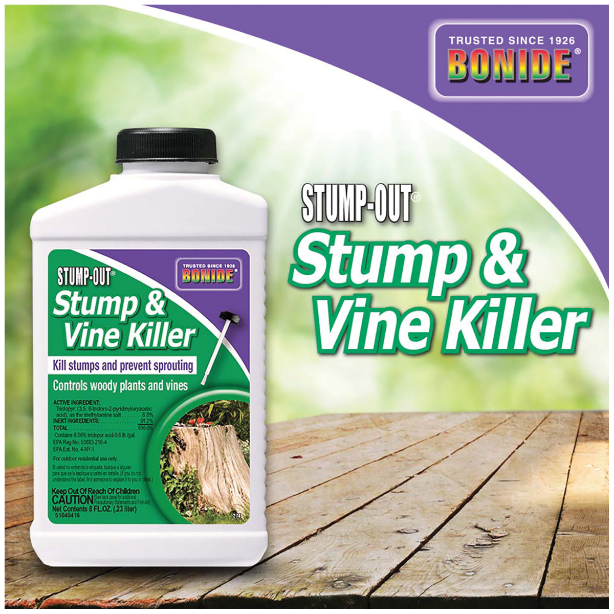 Bonide 274 Stump and Vine Killer, Liquid, Gold/Yellow, 8 oz Bottle - 3