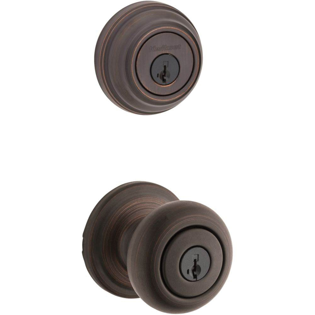 Kwikset Signature Series 99910-035 Combination Lockset, Knob Handle, Juno Design, Venetian Bronze, 2 Grade, Metal - 2