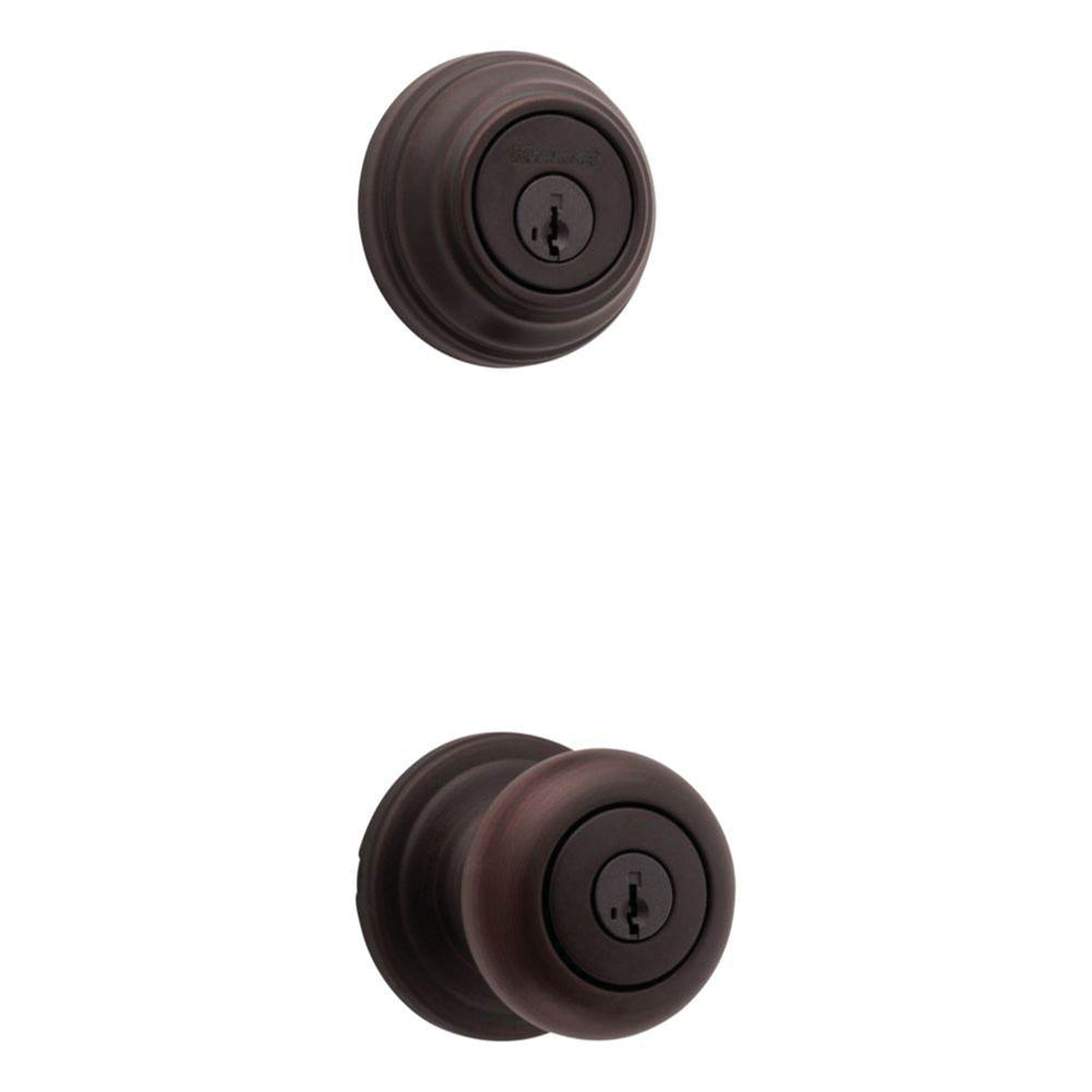Kwikset Signature Series 99910-035 Combination Lockset, Knob Handle, Juno Design, Venetian Bronze, 2 Grade, Metal - 5