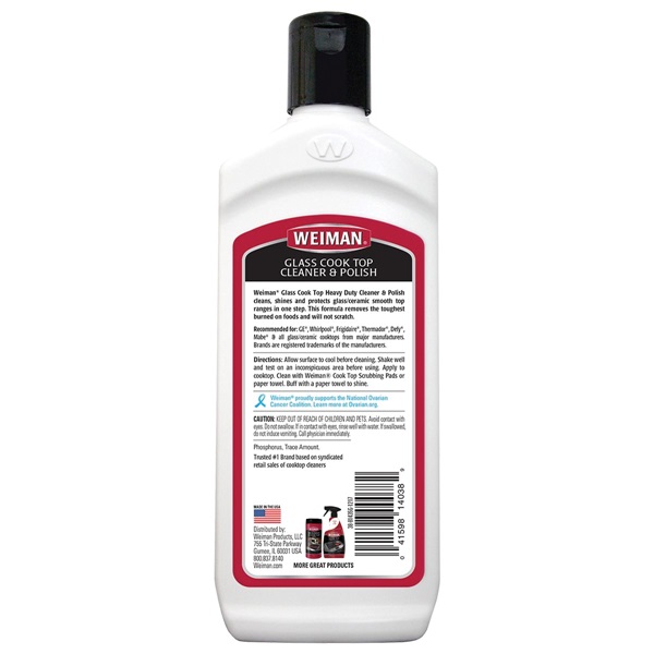 Weiman 38 Cooktop Cleaner and Polish, 10 oz, Paste, Apple, Tan - 2