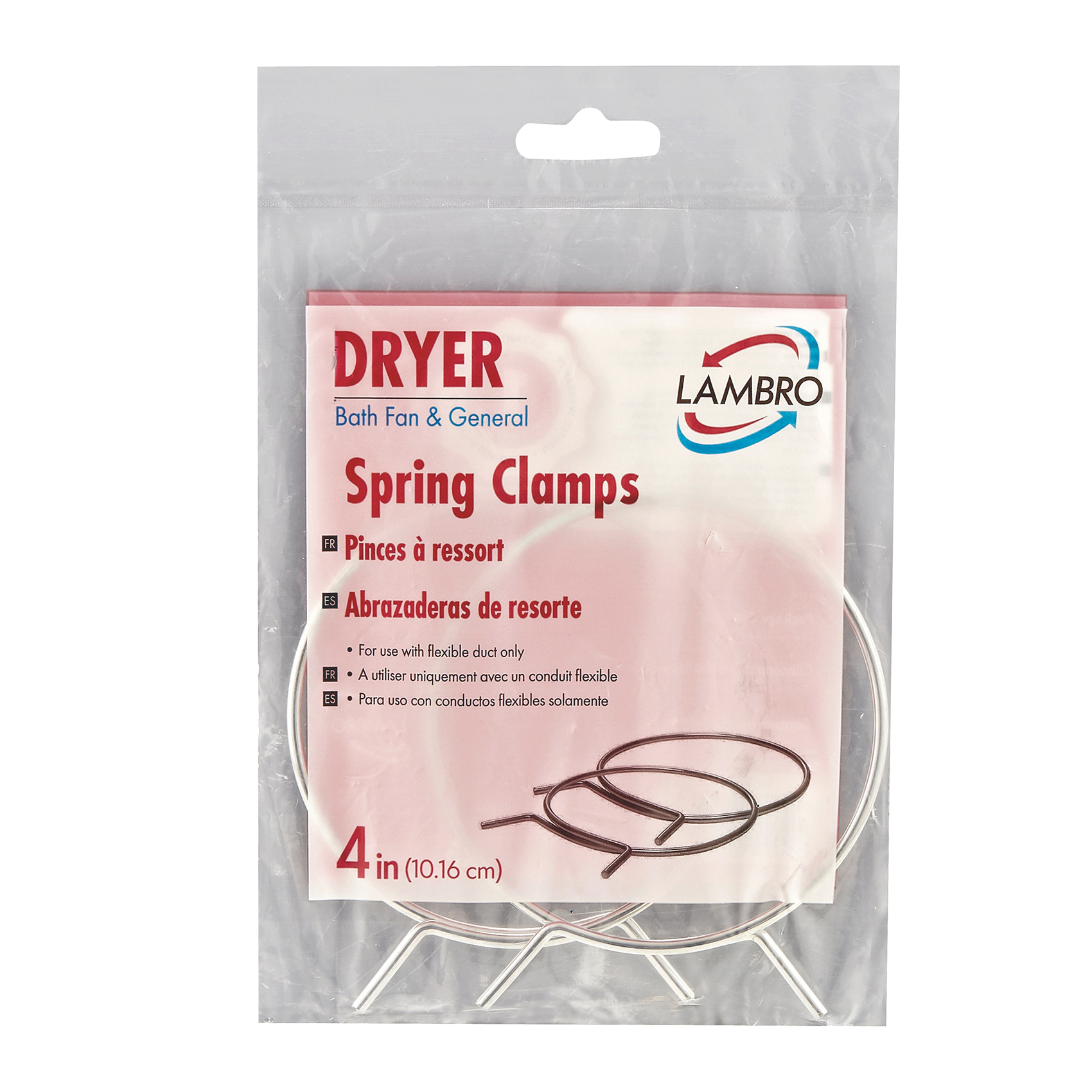 Lambro 2541L Tension Clamp, 4 in Duct, Clamping Range: 4 in, Metal - 2