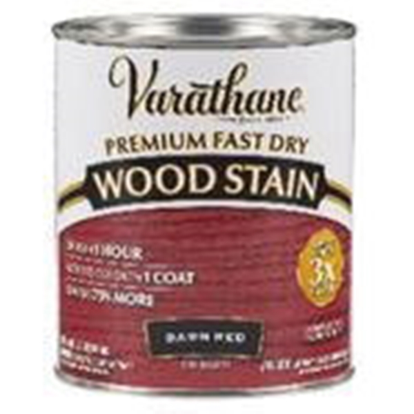 Varathane 307414 Wood Stain, Barn Red, Liquid, 1 qt, Can - 1