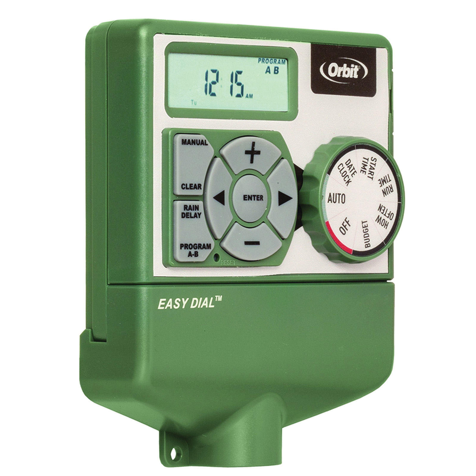 Orbit 57596 Easy Dial Indoor Sprinkler Timer, 120 V, 6-Zone, 2-Program, 1 to 99 min Cycle, LCD Display - 2