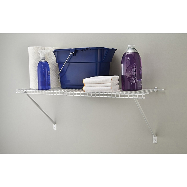ClosetMaid 1021 Shelf Kit, 24 in L, 12 in W, Steel, White - 4