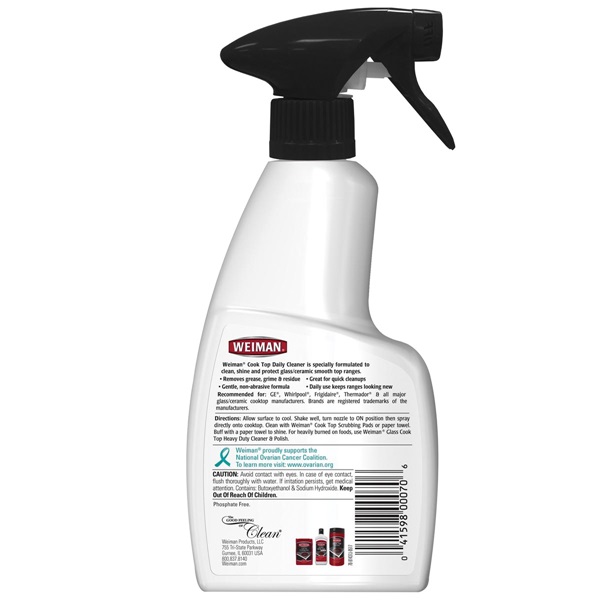 Weiman 70 Cooktop Cleaner, 12 oz, Liquid, Apple, Clear - 1