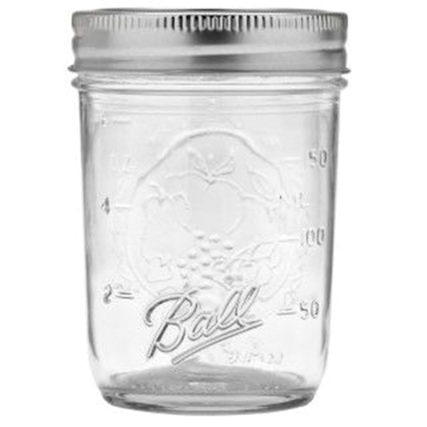 Ball 1440060000 Mason Jar, Regular Mouth, 8 oz, Glass - 2