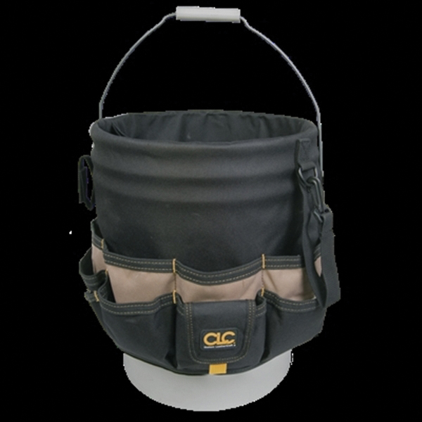 CLC Tool Works Series 1119 Bucket Tool Organizer, 48-Compartment, Polyester, Black/Khaki - 2