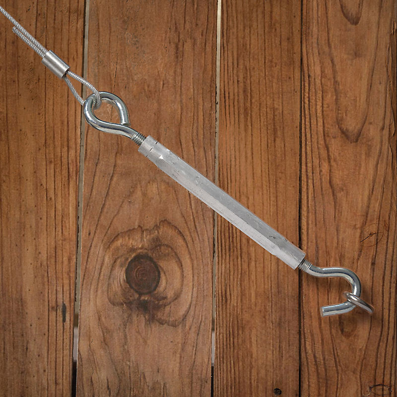 National Hardware 2172BC Series N221-903 Turnbuckle, 320 lb Working Load, 1/2-13 Thread, Hook, Eye, 17 in L Take-Up - 3