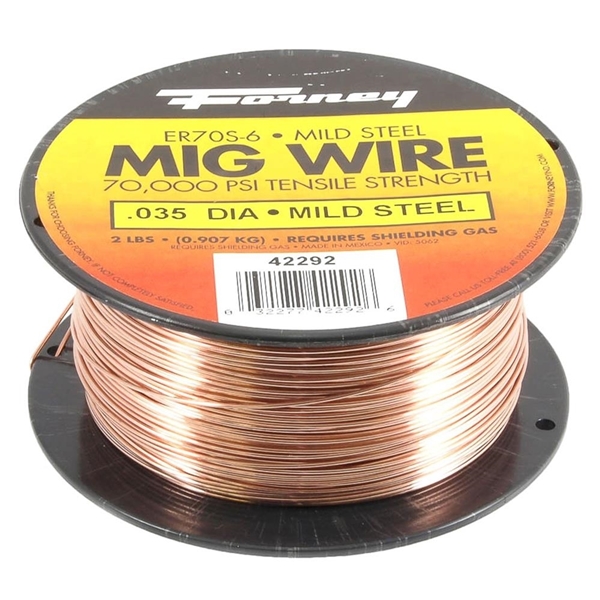 Forney 42292 MIG Welding Wire, 0.035 in Dia, Mild Steel, 70,000 psi Tensile Strength - 1