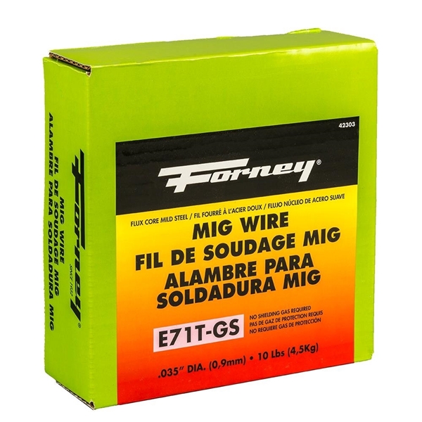 Forney 42303 MIG Welding Wire, 70,000 psi Tensile Strength, 0.035 in Dia, Mild Steel - 1