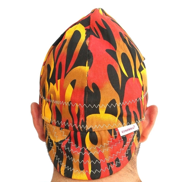 Forney 55814 Reversible Welding Cap, 7 in OAW, Cotton, Assorted - 1