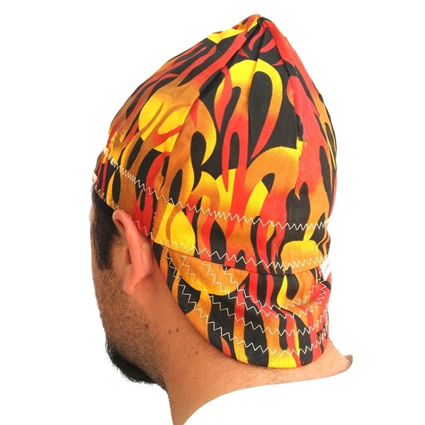 Forney 55814 Reversible Welding Cap, 7 in OAW, Cotton, Assorted - 3