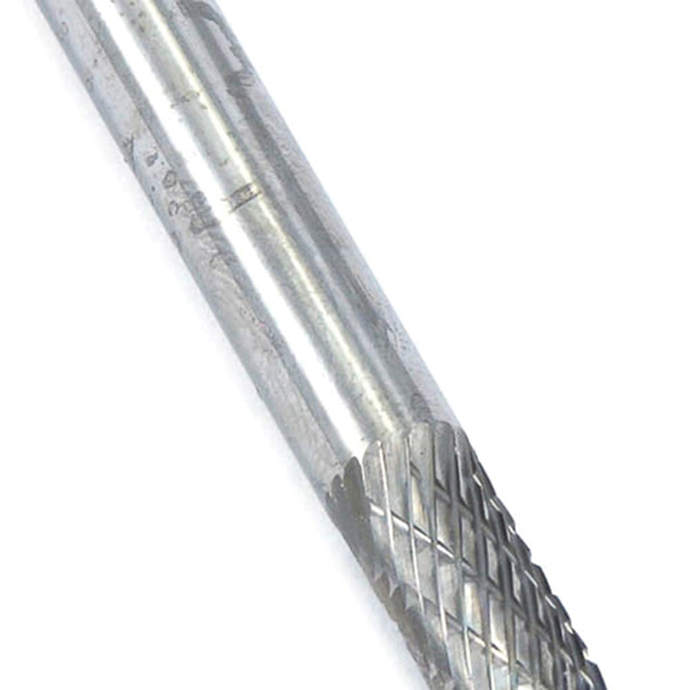 Forney 60120 Burr, 1/4 in Dia Cutting, 1/4 in Shank, 2 in L, Cylinder Shank, Tungsten Carbide Cutting Edge - 4