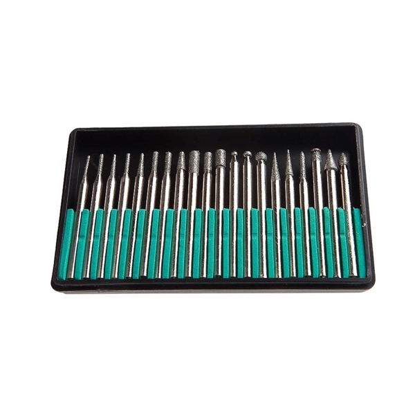 Forney 60238 Point Set, 1/8 in Dia Shank, Diamond - 1