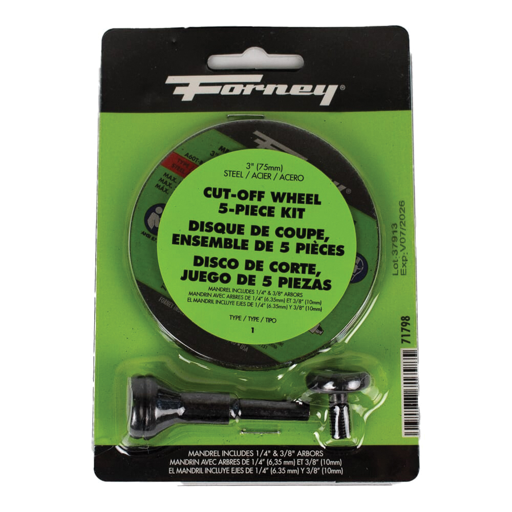 Forney 71798 Cut-Off Wheel Kit, 3 in Dia - 2