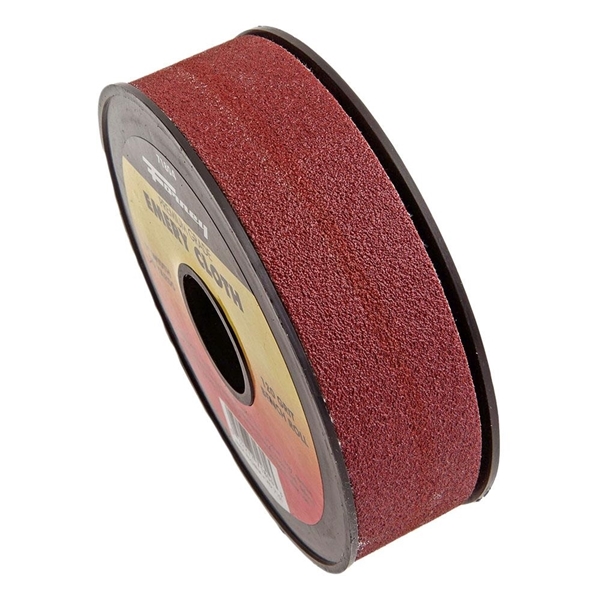 Forney 71804 Bench Roll, 1 in W, 10 yd L, 120 Grit, Premium, Aluminum Oxide Abrasive, Emery Cloth Backing - 1