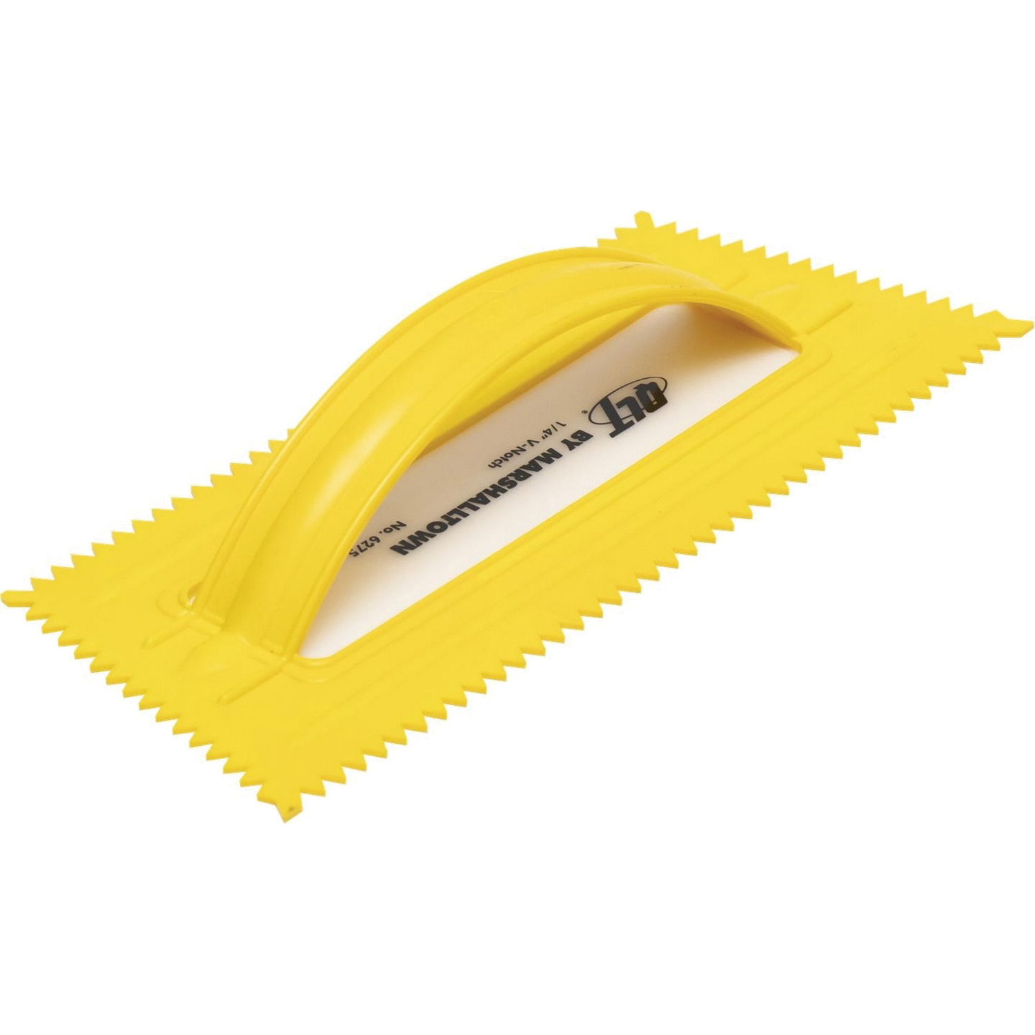 QLT 6275 Trowel, 1/4 in W x 13/64 in D Notch, 9-1/2 in L, 4-1/4 in W, V Notch, Comfort-Grip Handle - 4