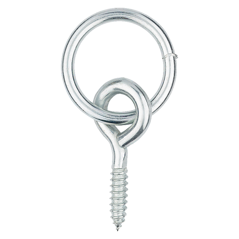 National Hardware 2062BC Series N220-657 Hitch Ring with Screw Eye, 160 lb Working Load, 2 in ID Dia Ring, Steel, Zinc - 3