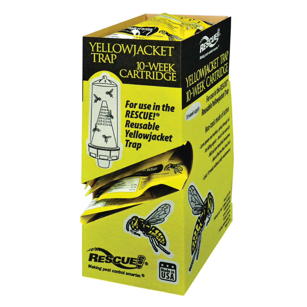 Rescue YJTC-DB9 Yellow Jacket Attractant Cartridge, Liquid, 0.44 oz Bag - 2