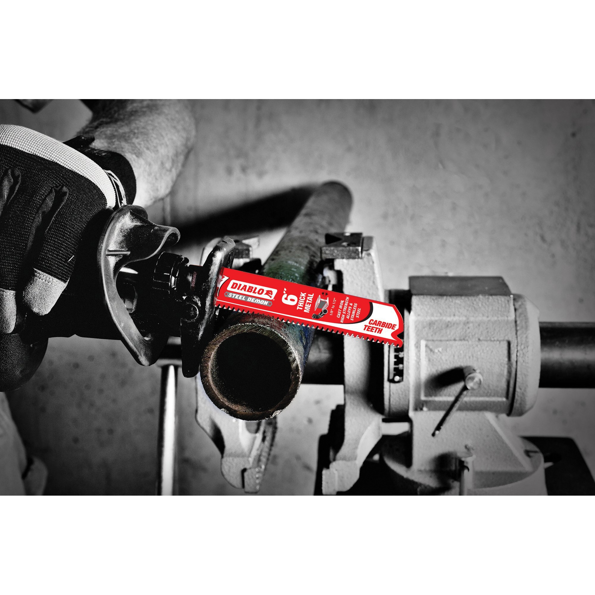 Diablo DS0608CF Series Reciprocating Saw Blade, Applicable Materials: Cast Iron, Metal, Stainless Steel, 1 in W, 6 in L - 1