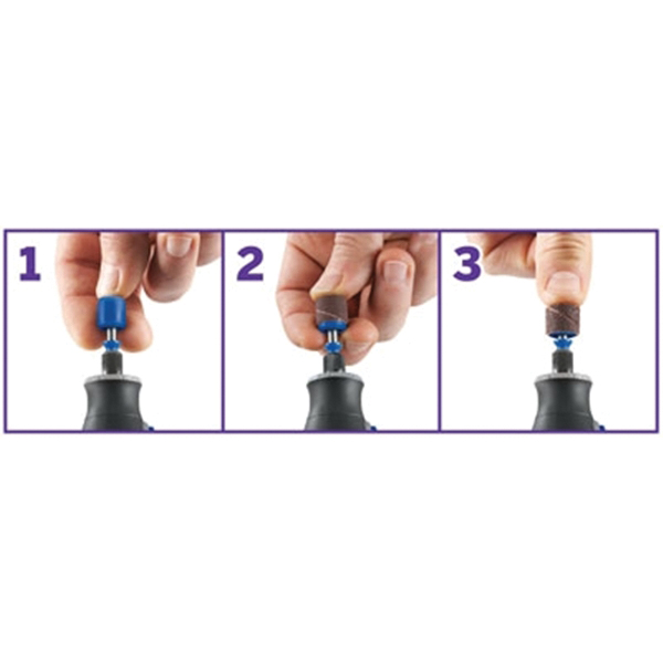 Dremel EZ Drum EZ407SA Mandrel, For: Dremel Rotary Tool and Model 408, 432 and 445 1/2 in Sanding Bands - 2