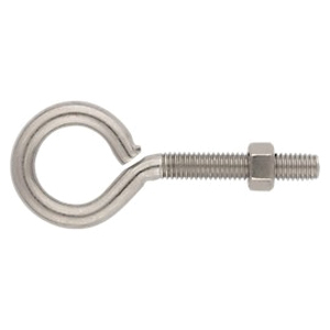 National Hardware N221-648 Eye Bolt, 3/8-16 Thread, Coarse Thread, 2 in L Thread, 1 in ID Dia Eye, 2.35 in L Shank - 4