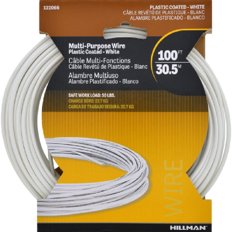 Hillman 122066 Fiber Core Wire, 100 ft L, Plastic, 50 lb, #5 - 2