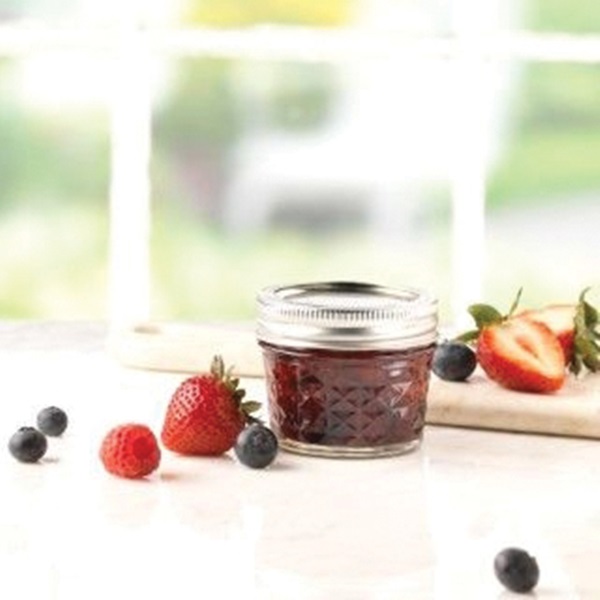 Ball Quilted Crystal Series 1440080400 Mason Jar, 4 oz Capacity, Glass - 3