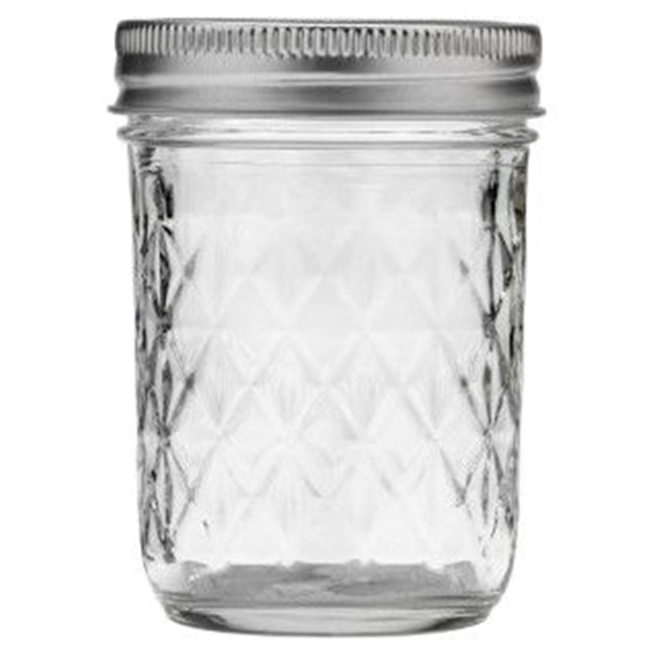 Ball Quilted Crystal Series 1440081200 Regular Mouth Mason Jar, 8 oz, Glass - 3