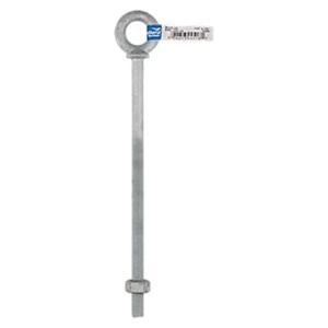 National Hardware N245-183 Eye Bolt, 1/2-13 Thread, Coarse Thread, 5-7/8 in L Thread, 1 in ID x 1-3/4 in OD Dia Eye - 2