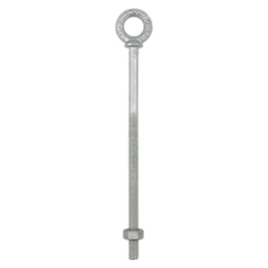 National Hardware N245-183 Eye Bolt, 1/2-13 Thread, Coarse Thread, 5-7/8 in L Thread, 1 in ID x 1-3/4 in OD Dia Eye - 4