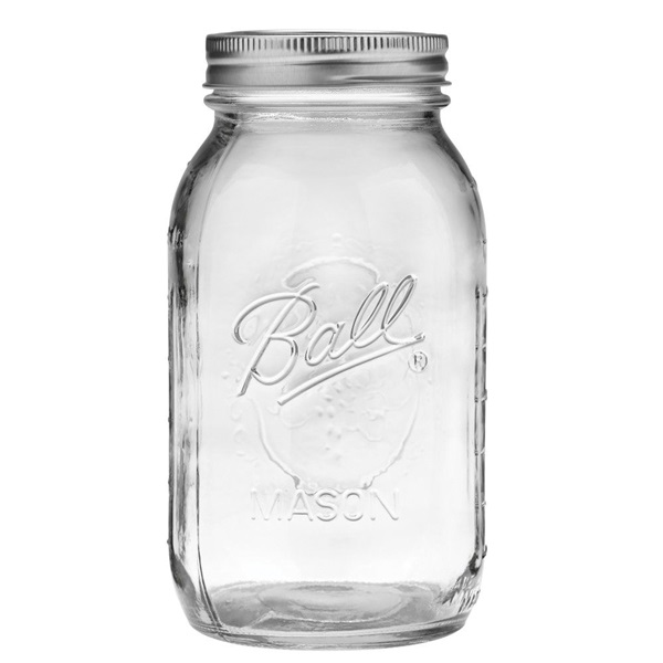 Ball 1440062000 Mason Jar, Regular Mouth, 32 oz, Glass - 3