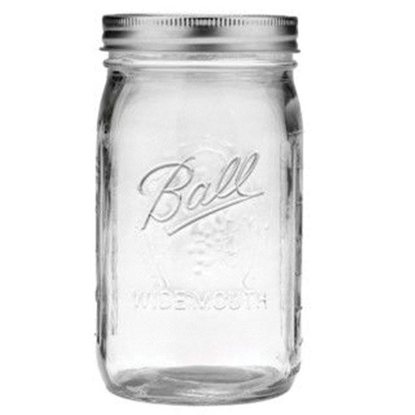 Ball 1440067000 Mason Jar, 32 oz Capacity, Glass, Case of 12 Jars - 2